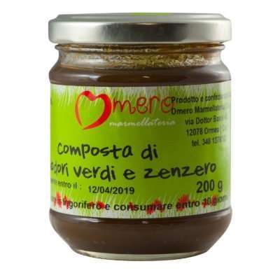 composta di pomodori verdi e zenzero